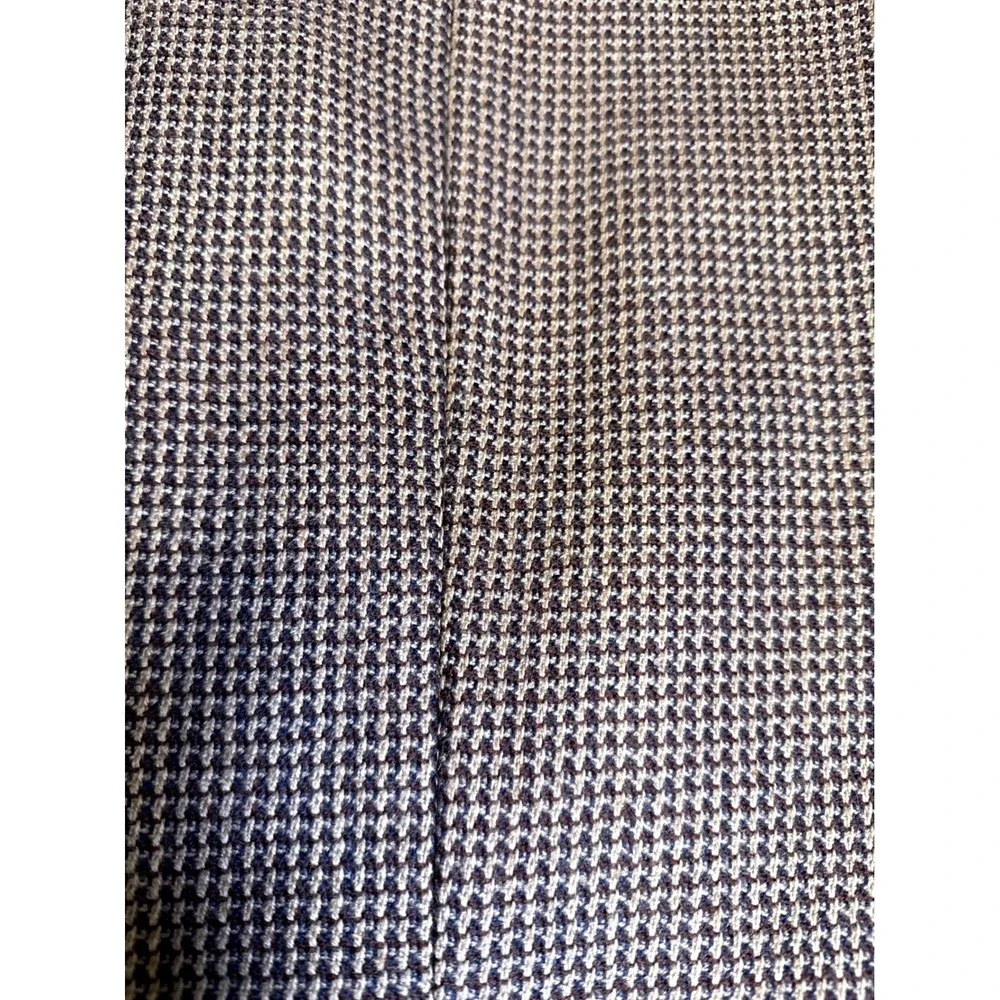 Vintage Oscar de la Renta 100%‎ Wool Sport Coat Blazer 46L Houndstooth Mens